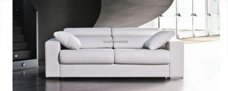 Sofá cama lineal blanco