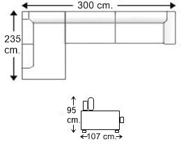 Sofá esquinero 5 plazas derecha