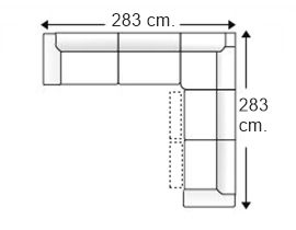 Sofá rinconera 6 plazas con 2 relax motor izquierda