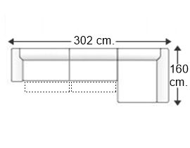 Sofá 3,5 plazas con 2 relax motor y chaise longue arcón izquierda