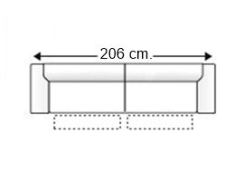 Sofá 3 plazas con 2 relax motor