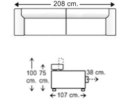 Sofá 3 plazas