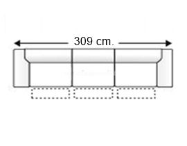 Sofá 5,5 plazas con 3 relax motor