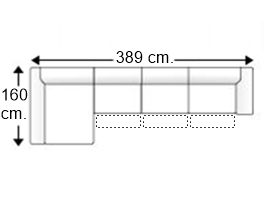 Sofá 5,5 plazas con 3 relax motor y chaise longue arcón derecha