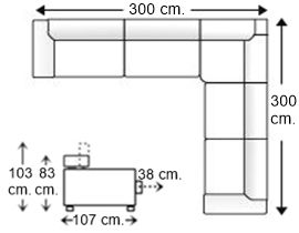 Sofá rinconera 6 plazas