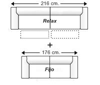 Conjunto sofá 3 plazas con 2 relax motor + sofá 2 plazas fijo