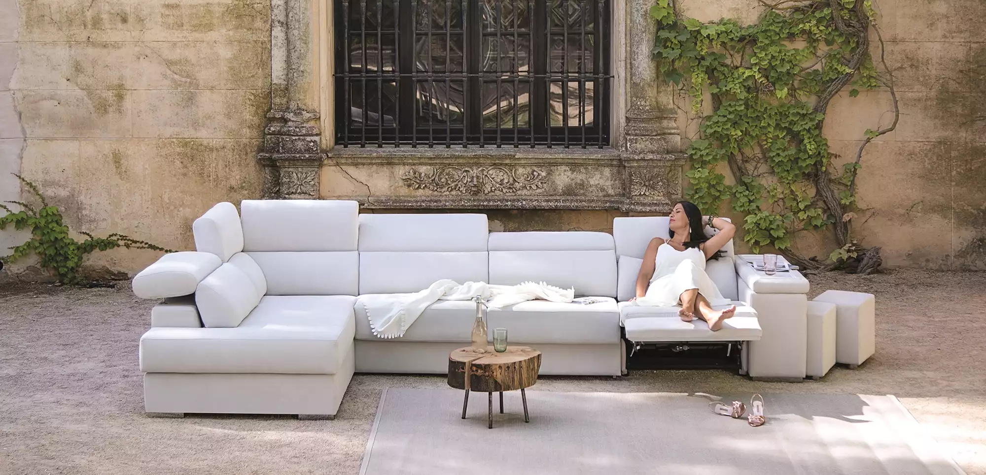 Comprar sofá chaise longue relax motorizado online - SofaNatur